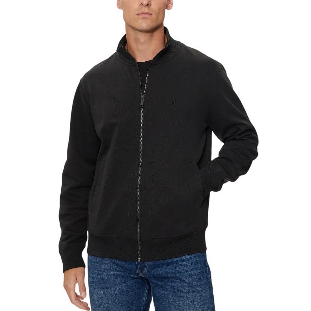 CALVIN KLEIN JEANS TEXTURED HWK TRACK JACKET BLACK